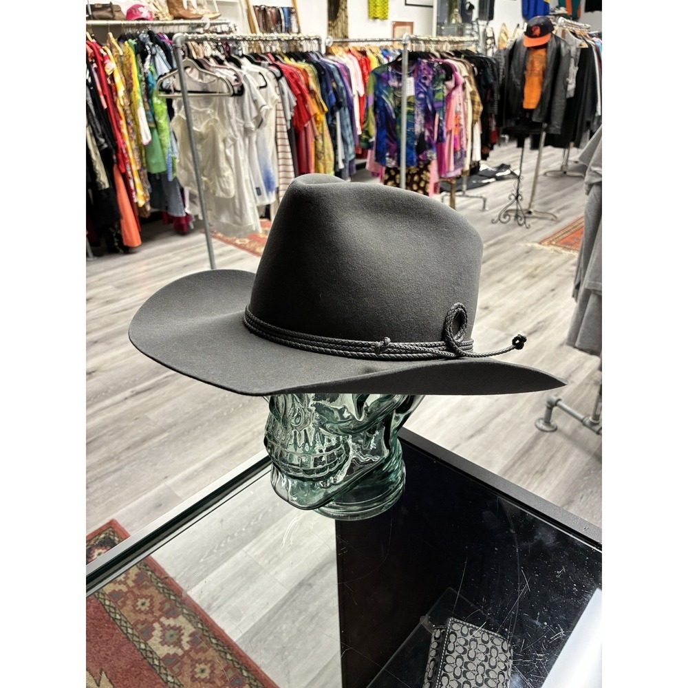 Resistol Granite Gray H4452 Chaparral Western Oval Cowboy Hat Size 7 1/2